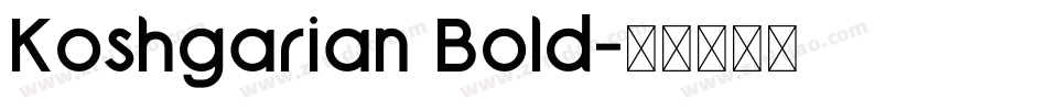 Koshgarian Bold字体转换